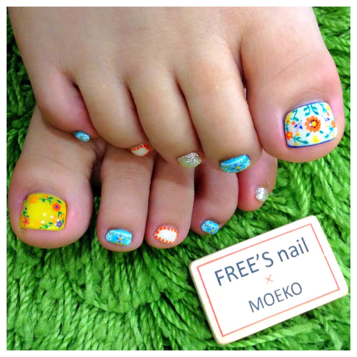 Free S Nail Mexican Flower Nail Designed By 林 萌子 Moeko Hayashi Freesnail Kobe Fashion Nail Peace Freesnail Jp