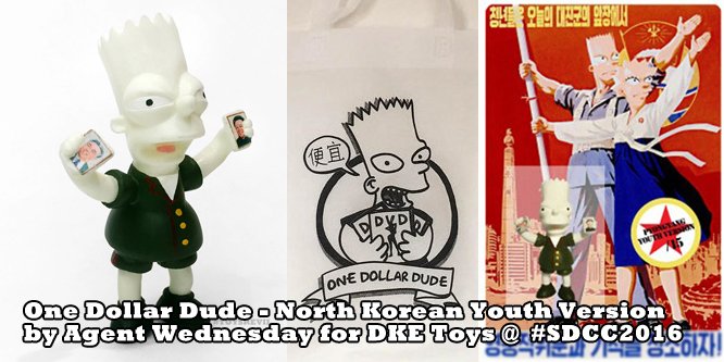 toysrevil's tweet photo. #onTOYSREVIL https://t.co/u3wMGN1CFL One Dollar Dude - North Korean Youth Version by #AgentWednesday for #SDCC2016 https://t.co/Zru71FEmYs