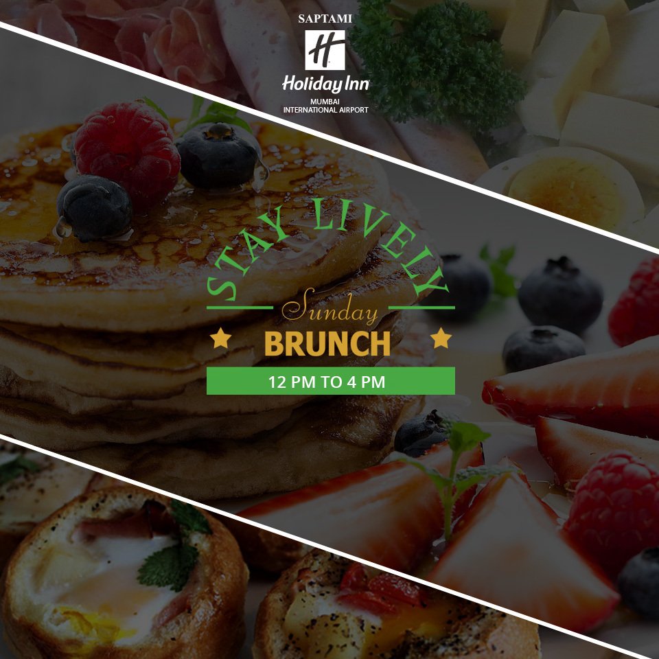 HolidayInnMum's tweet photo. Enjoy! Special #Sunday #Brunch on 3rd July! 
Call: 9004617824. #mumbai #hotel #foodie #himia #holidayinnmumbai https://t.co/U3nTxW5vAC