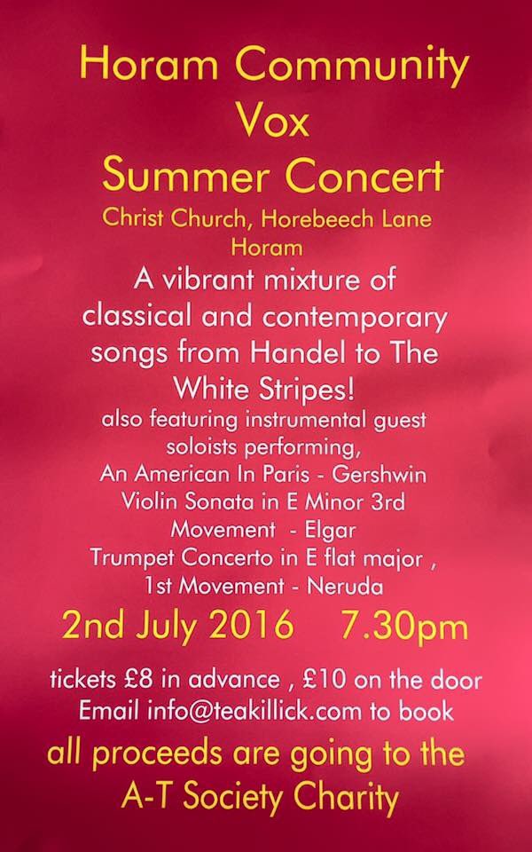 horamvox's tweet photo. TONIGHT - Horam East Sussex raising funds for @ATSociety https://t.co/AOpEYu7wSJ