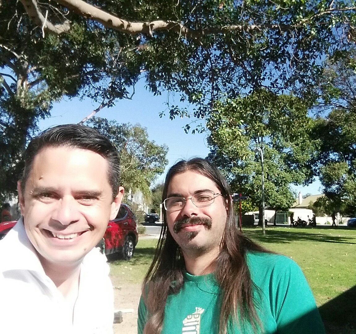 benwyatt's tweet photo. At East Vic Park Primary School with cousin Aaron Wyatt...both fighting the blue team! #myboothrules https://t.co/gcUnY7G1zA