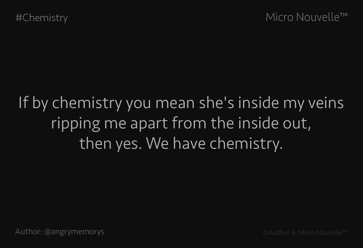 NouvelleMicro's tweet photo. #MicroNouvelle 23: Written by @angrymemorys on #Chemistry
Follow us on Facebook: https://t.co/11Z7t9vXN6 https://t.co/aMSaI40gPk