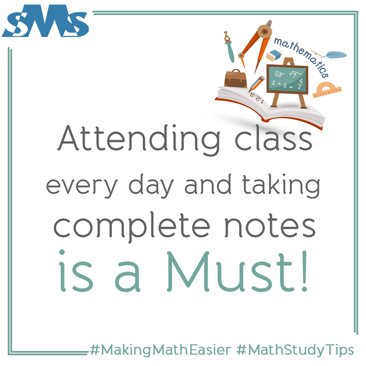 SMGSMeeraBagh's tweet image. Taking notes helps when preparing for an exam, it also forces one to listen more carefully during lectures. #AceMath