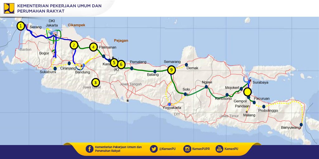 KemenPU's tweet photo. 1. Merak (KM118) dengan penyebab kemacetan adalah kepadatan kendaraan di Tol Merak. https://t.co/WLFzcgJGog