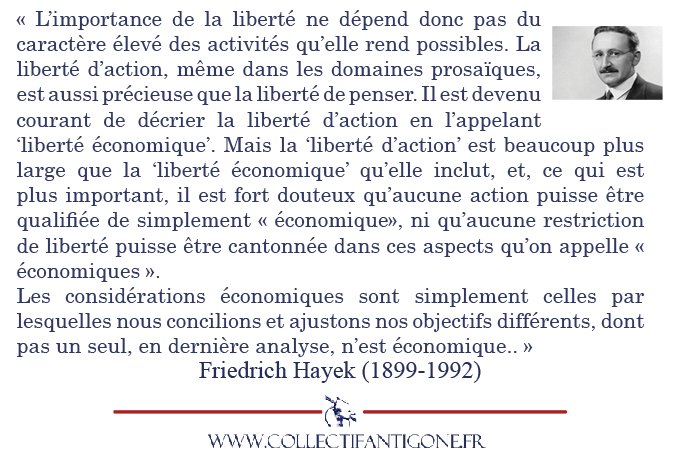 Collec_Antigone's tweet image. Les considérations économiques sont simplement celles.. Hayek