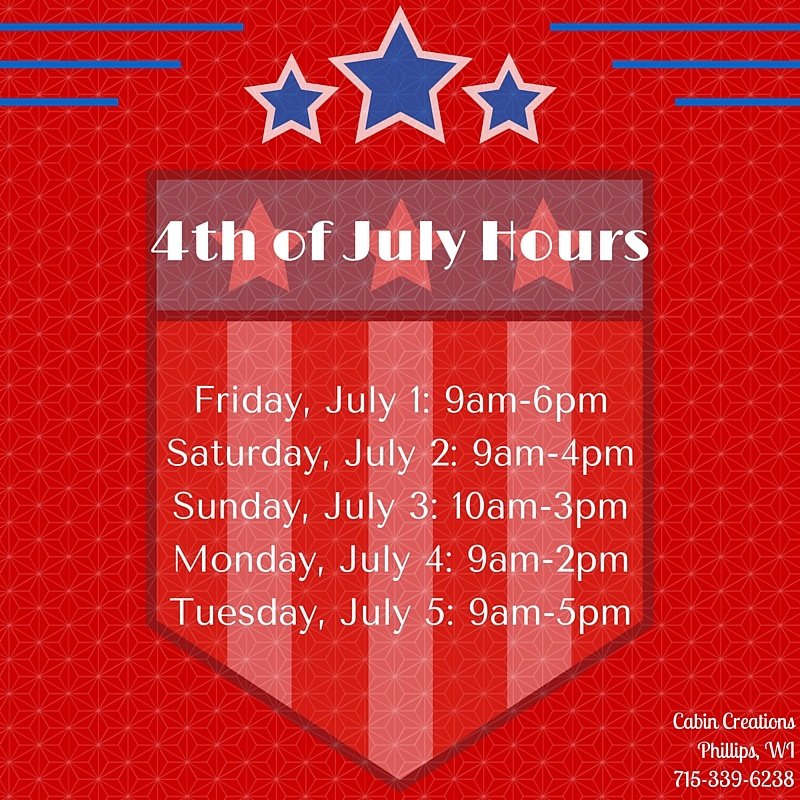cabincreationsw's tweet photo. We are looking forward to a busy holiday weekend! Many new things in and a porch sale too! #shopsmall #phillipswi https://t.co/C0wr463nbd