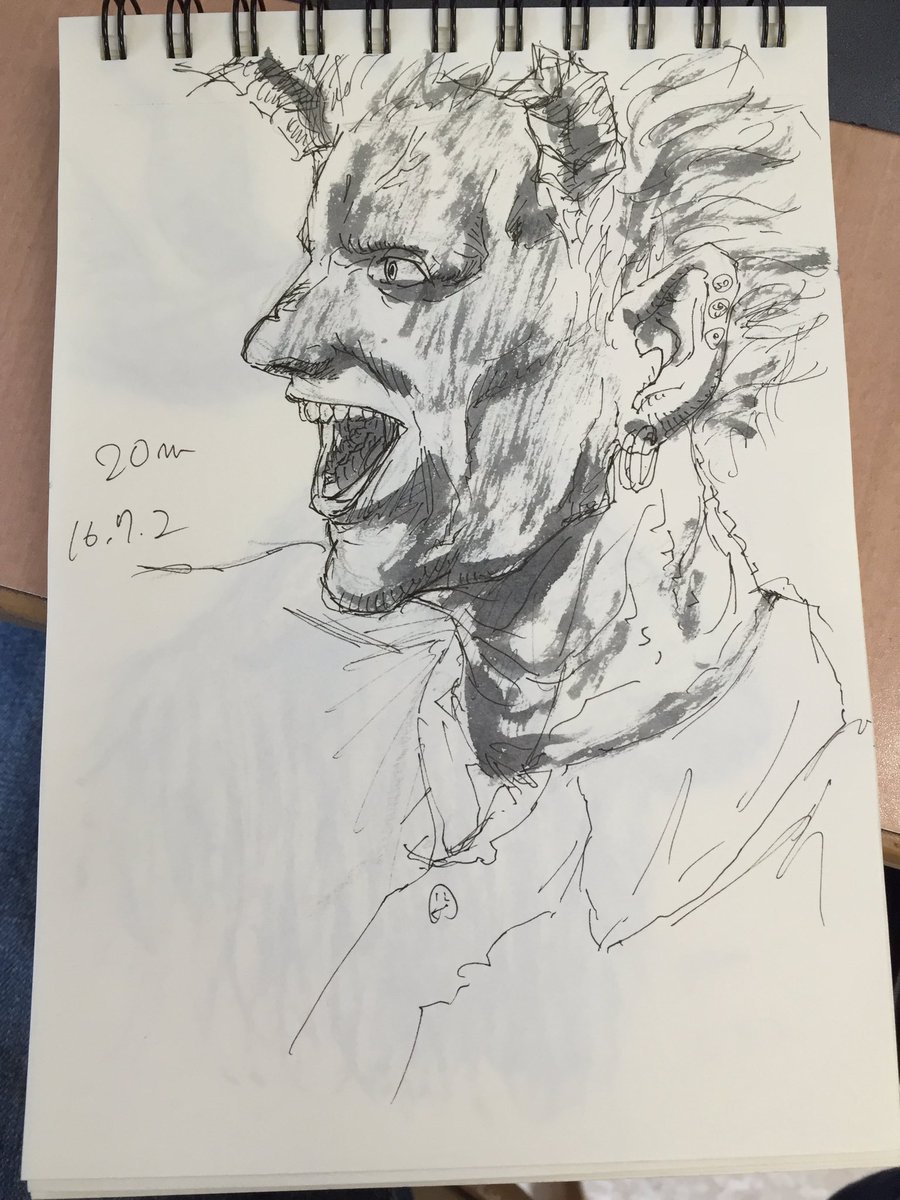 新しいスケッチブック買いに行ってらくがき描いてきた! 