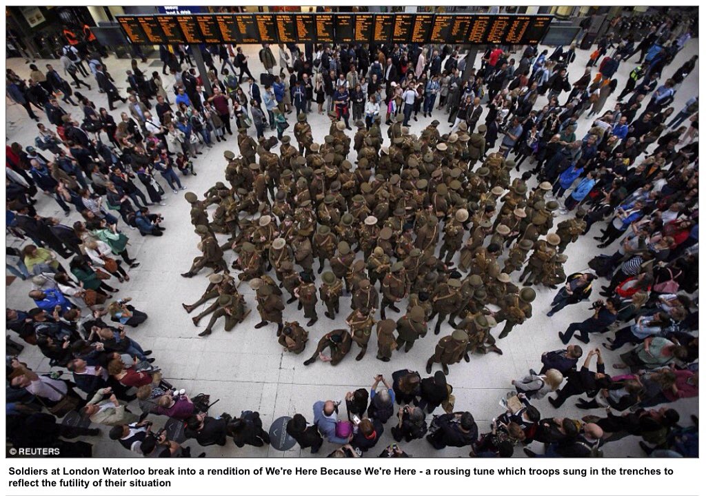 EvesandGray's tweet photo. We saw these ghost soldiers all over London yesterday. A chilling yet amazing way to remember the fallen. #wearehere https://t.co/zQfm5CiKbi