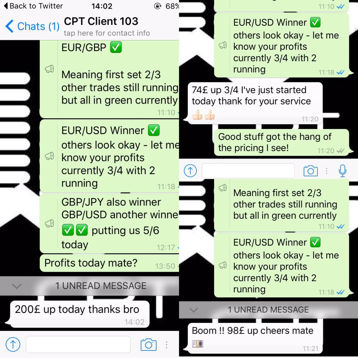 CPTrading_Ell's tweet photo. Get involved with us at CPT to make profits now! Some recent winnings 👌🏻 https://t.co/SgTxupPx7d
