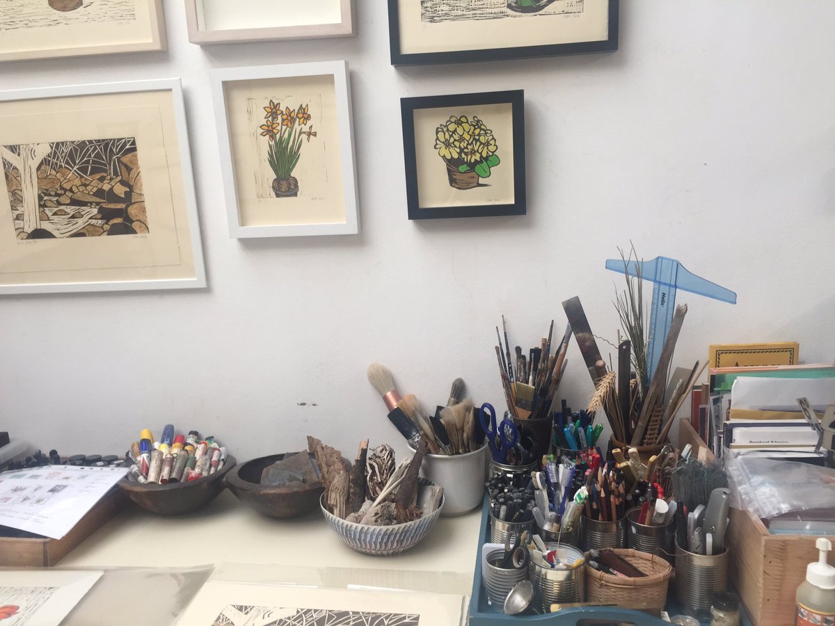 OpenArtSpaces's tweet photo. Caro Millington's studio is a treasure trove! Go see it today 2 and 3 July 11-5pm. Buspace Studios, 5 Conlan St, W10 https://t.co/BjytVmw6nh