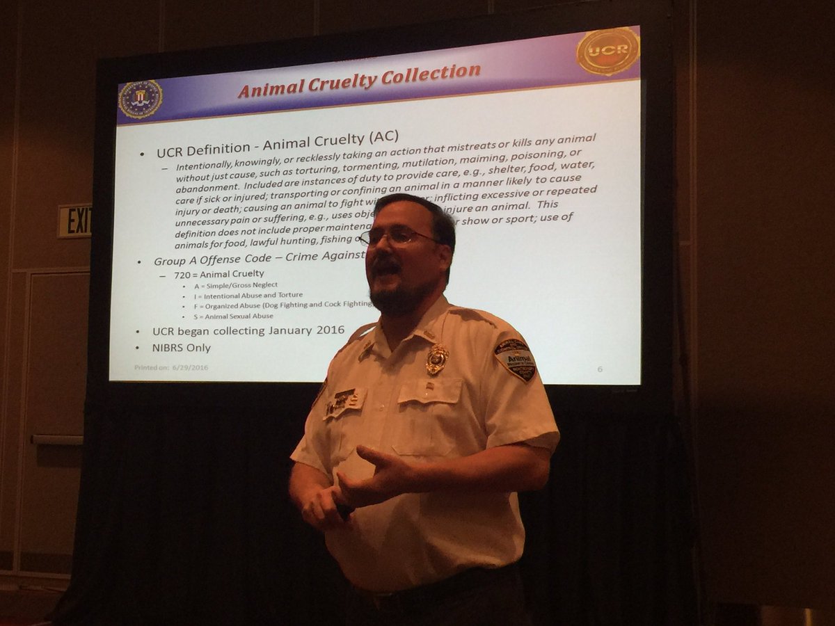 nuriaq's tweet photo. Updates on @FBI 's #UCR/ #NBRIS &amp; animal cruelty by Mark Kumpf #Sheriffs2016 https://t.co/fyzfVXXg5d