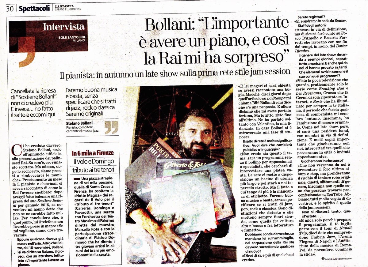 StefanoBollani's tweet photo. ...ebbene sì, quest' autunno facciamo un altro giro all' interno dell' elettrodomestico chiamato televisore https://t.co/K1ORB3gK5g