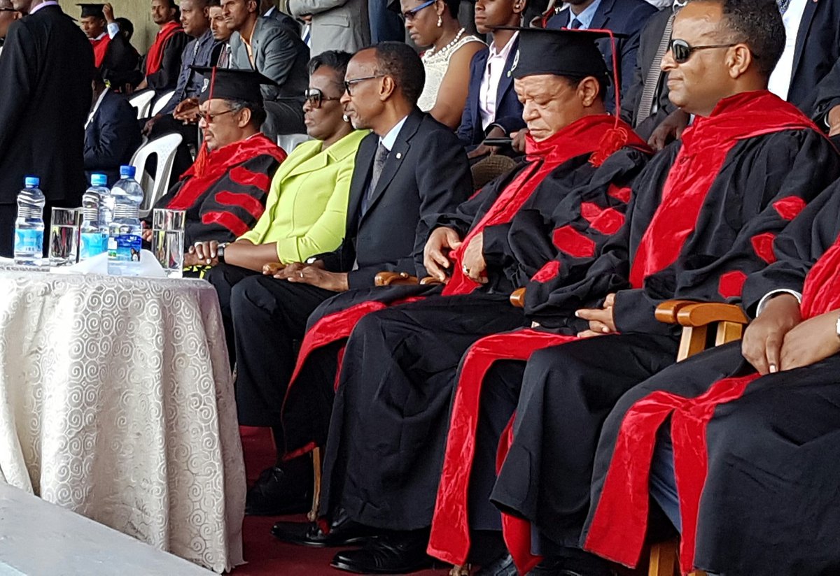 Today in Ethiopia, President #Kagame & First Lady Jeannette #Kagame attend  Bahir Dar University Graduation ceremony