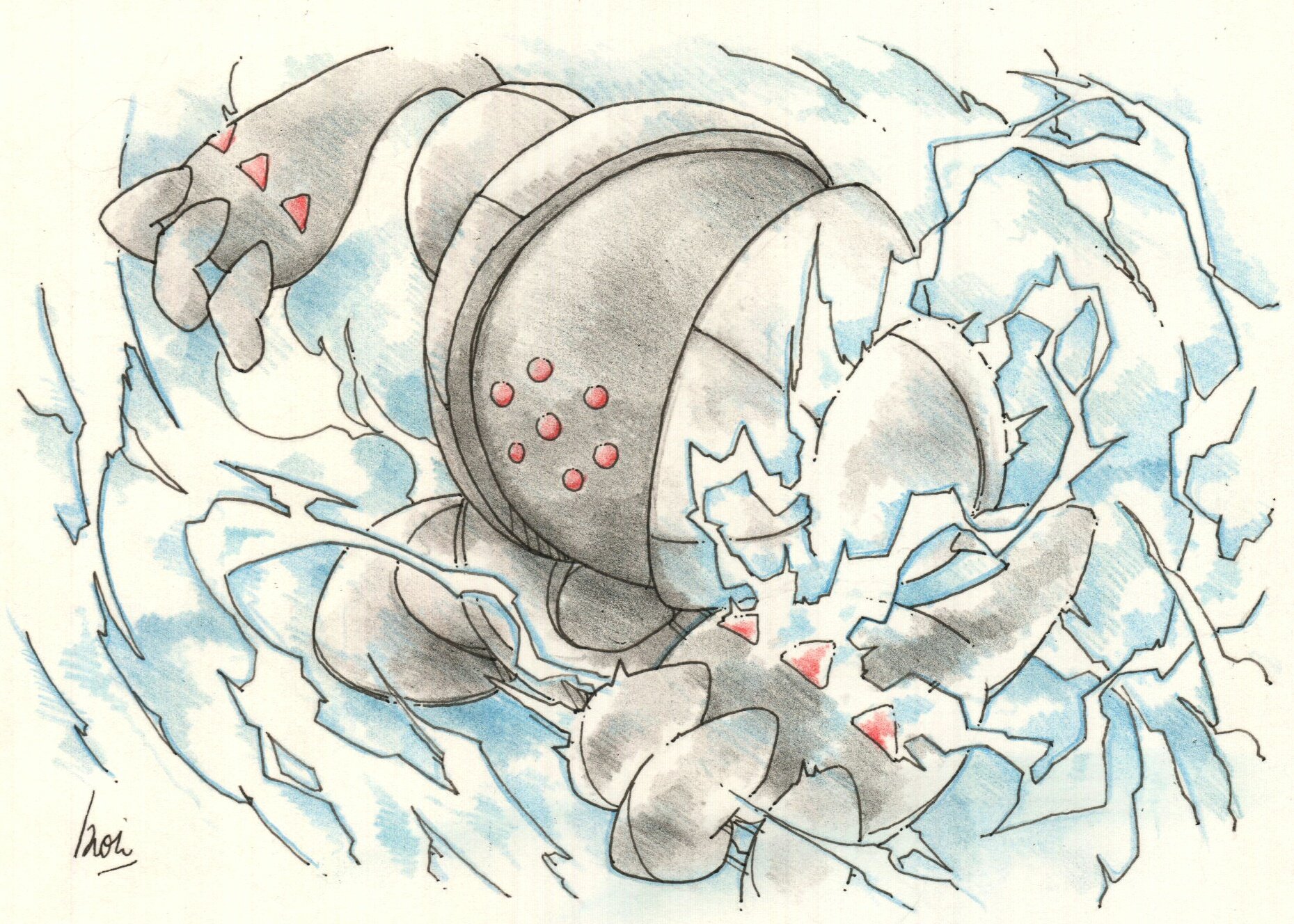 Inori 今日のポケモン図鑑 ｎｏ ３９７ レジスチルの かみなりパンチ T Co Aosfvximn2 Twitter