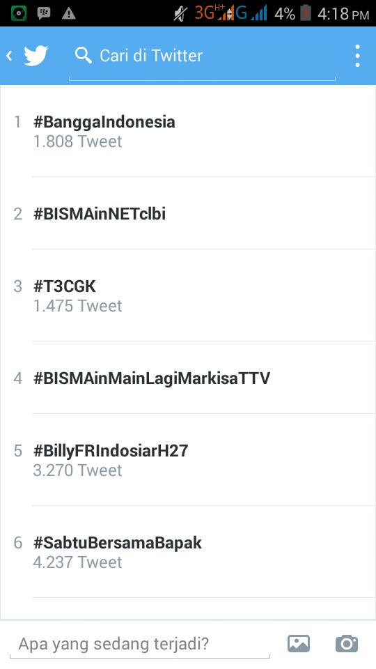 clairyna_'s tweet image. Trending topic 2 sama 4. Mantap💙 #BISMAinNETclbi #BISMAinMainLagiMarkisaTTV