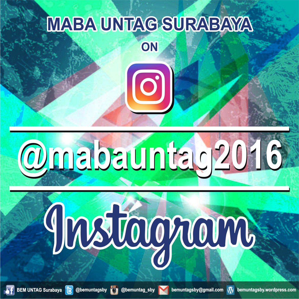 Ayo Mahasiswa Baru <a href="/UntagSurabaya/">Universitas 17 Agustus 1945 Surabaya</a> bisa follow IG @mabauntag2016  . . Update terus Gaes.. :)