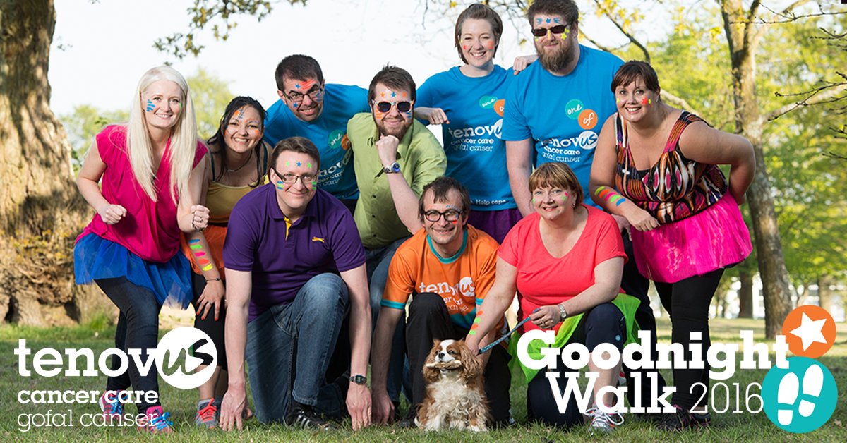 tenovuscancer's tweet photo. Are you ready for our #GoodnightWalk tonight?! We're so excited and we just can't hide it! #Cardiff https://t.co/HKx0DiDiRa