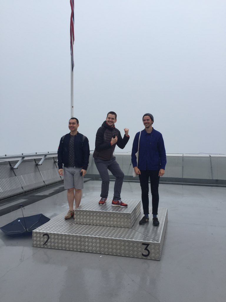 Hawkins_Brown's tweet photo. Great (if slightly misty) trip to @_Holmenkollen ski jump by @JDSarchitects in #Oslo on #HBtrips https://t.co/UFYhT3ygaD