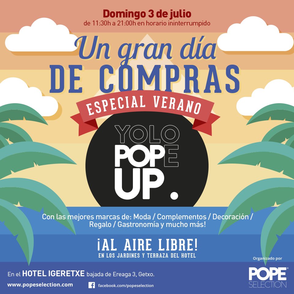 fpdeseo's tweet photo. ¿Un domingo en casa? No, no 😉  Mañana día de compras en @HotelIgeretxe #Getxo Os esperamos 😊 🌟  #PopeSelection https://t.co/U2CORZSM71
