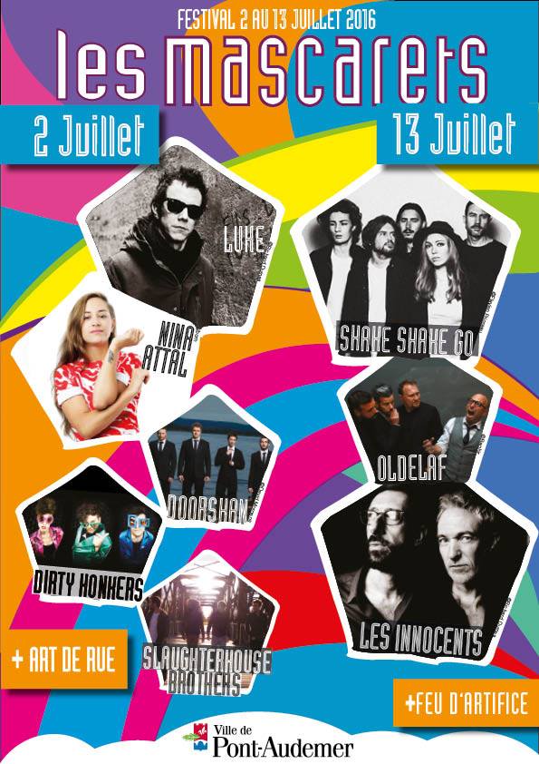 En concert ce soir à 19h / Scène A du Festival des Mascarets à Pont-Audemer! En 1ère partie de Luke et Nina Attal!