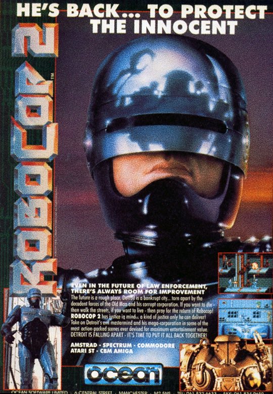 RoboCop 2 / Print ad / Ocean Software / 1990