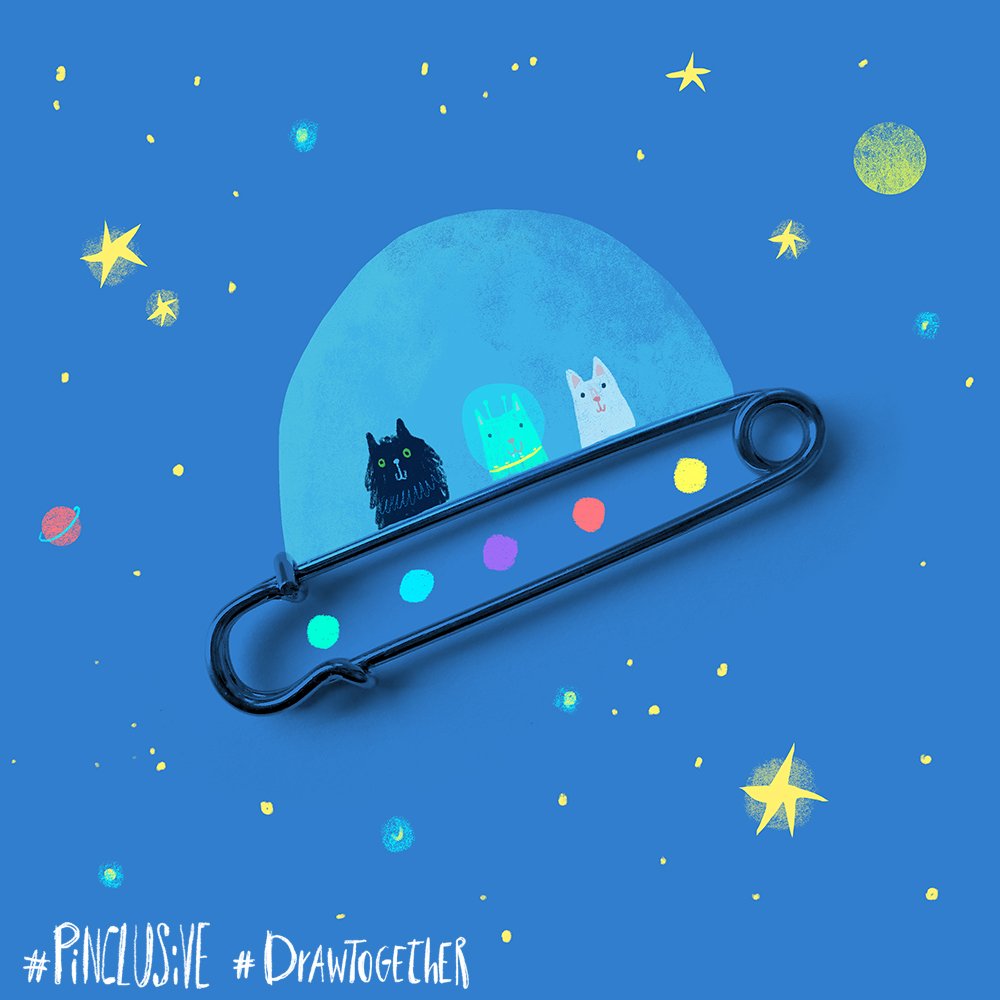 morenaforza's tweet photo. Spread love and inclusion with #pinclusive #drawtogether @TogetherDraw https://t.co/PMY3A9A7cx