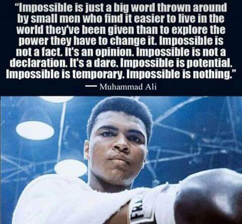 vervebody's tweet photo. Impossible is nothing! #Mindset #motivation #fitfam #MuhammadAli https://t.co/56xw3Ajptr