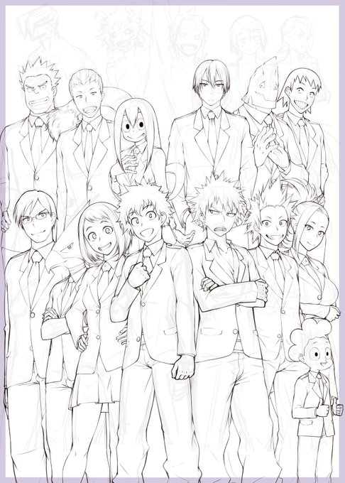 ちまちまヒロアカ本の表紙進めてる、あと6人 