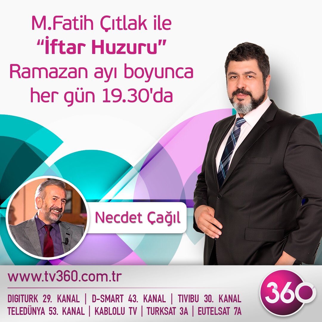 iftarhuzuru's tweet photo. #iftarhuzuru programının bu akşamki konuğu Sayın Necdet Çağıl @tv360comtr @mfatihcitlak https://t.co/tM5zkwVbkl