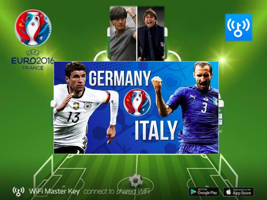 wifi_master_key's tweet photo. #EURO2016 It doesn’t matter who wins, the most exciting quarter-final is coming! #wifimasterkey https://t.co/o0Ot0C5eCi