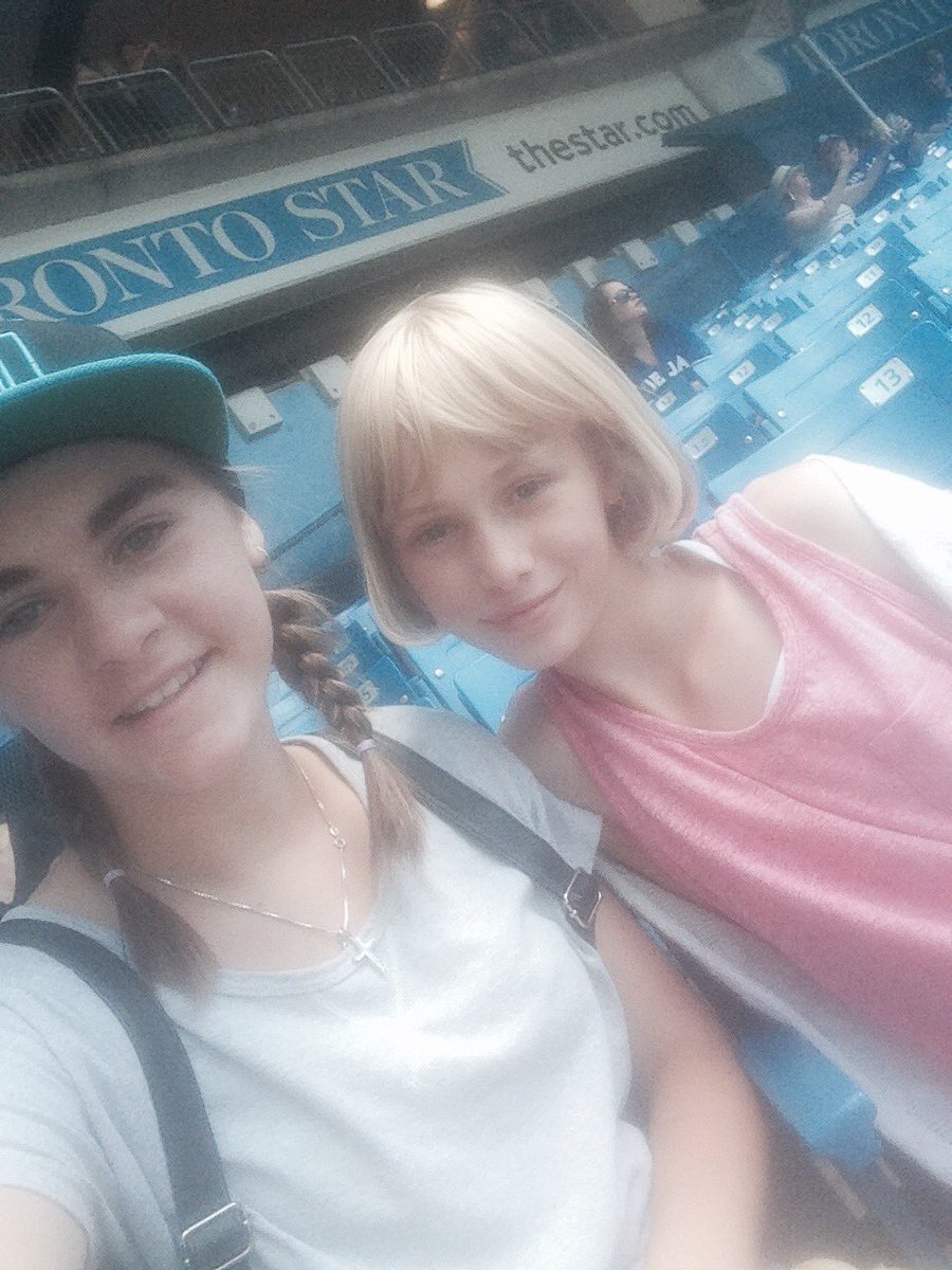 First baseball game! Go Jay's! #OurMoment