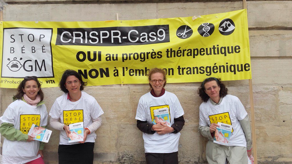 allianceVITA's tweet photo. L'équipe de Dijon était mobilisée aujourd'hui pour dire non à l'embryon transgénique ! #stopbebeogm https://t.co/sjvwBJaTAy