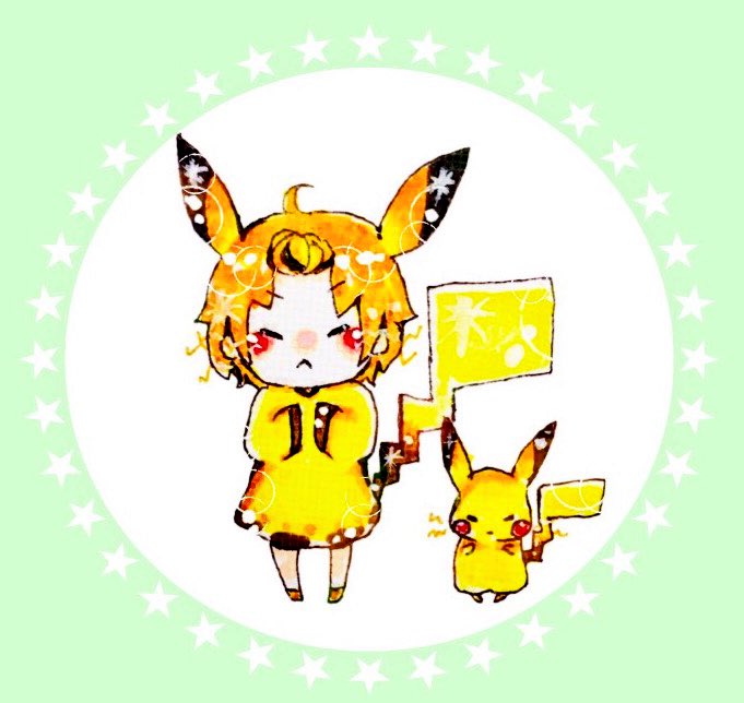 まめぱん على تويتر ピチューもピカチュウも可愛い でもやっぱりライチュウが好き ポケモン 擬人化