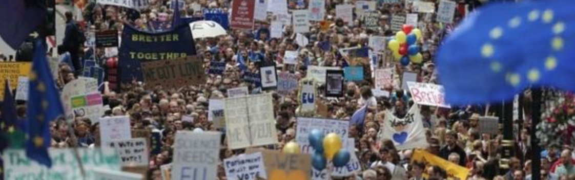 StrandGallery's tweet photo. Thousands are marching past our venue #thestrandgallery towards Trafalgar square for #marchforeurope !! https://t.co/5TBz6ynTIj