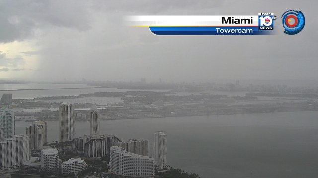 Rain soaking #MiamiBeach this #Saturday morning, check out this rain shaft  #MIA towercam https://t.co/J38Sj7IAhA