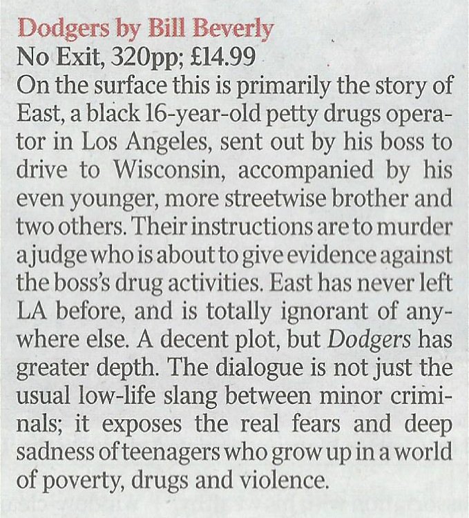noexitpress's tweet photo. #MarcelBerlins @TheTimesBooks @BillBeverly 'A decent plot, but #Dodgers has greater depth' https://t.co/WWIWZbdGrq https://t.co/hzW9Lu0CsX