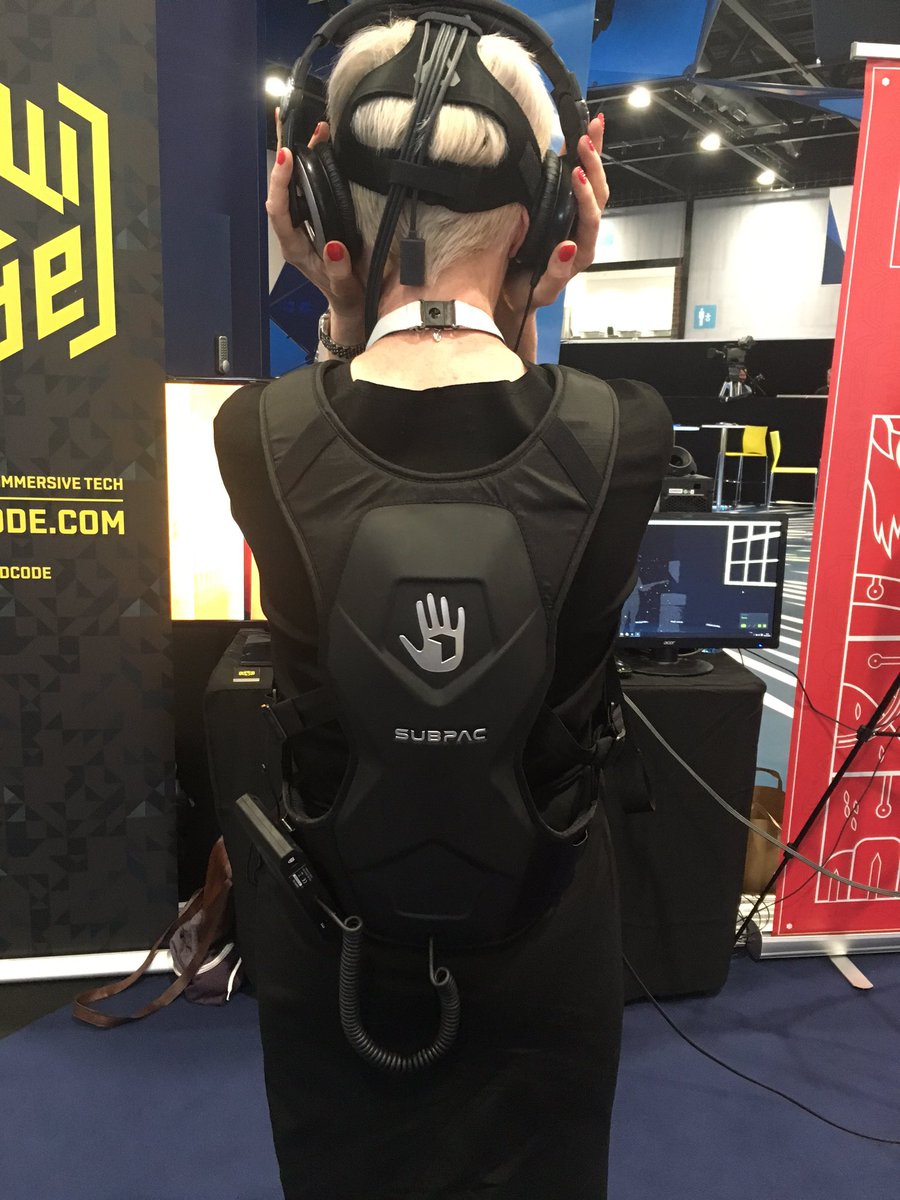 DrawAndCode's tweet photo. The @SubPac takes our #VR music video to the next level. Total immersion. Thanks to @AccelerateBrit for inviting us. https://t.co/tb70oipBVQ