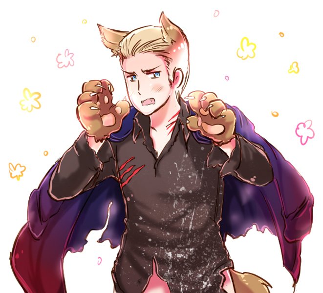 It was Halloween and the Germans best friend had convinced him to dress up
"Zhis is so stupid" he sighs #OpenRP