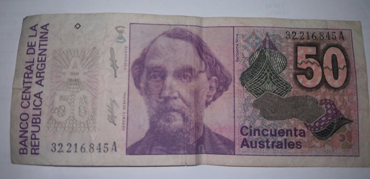 BilleteyMoneda's tweet photo. #Billete50 #Australes #Argentina #Reliquia https://t.co/MOtVRV5RC7