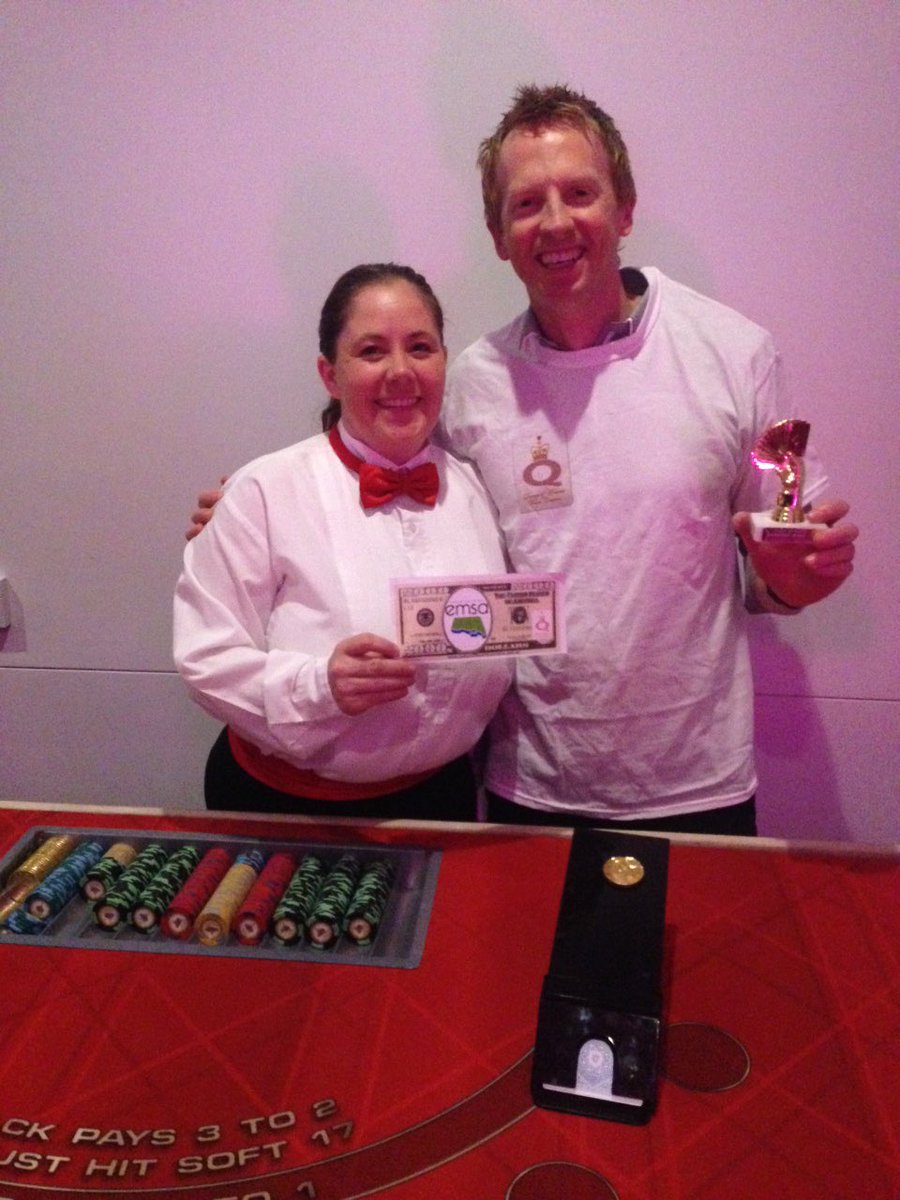 AWalterPerry's tweet photo. Winner of the EMSA Gala Dinner Blackjack Challenge Simon Leonard - who got into the final as a wildcard!#EMSA2016 https://t.co/54Wpf5OvwW
