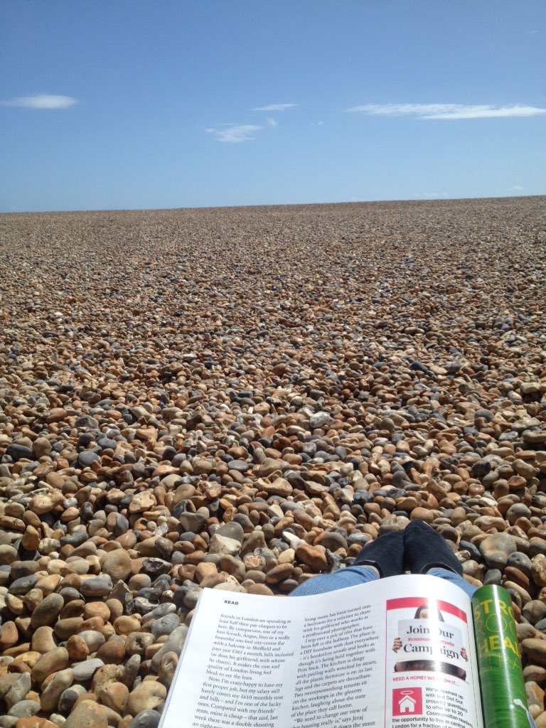 Reading the #cosmohomemade article & although my rent is 'unaffordable' in #Brighton too at least I have the beach!
