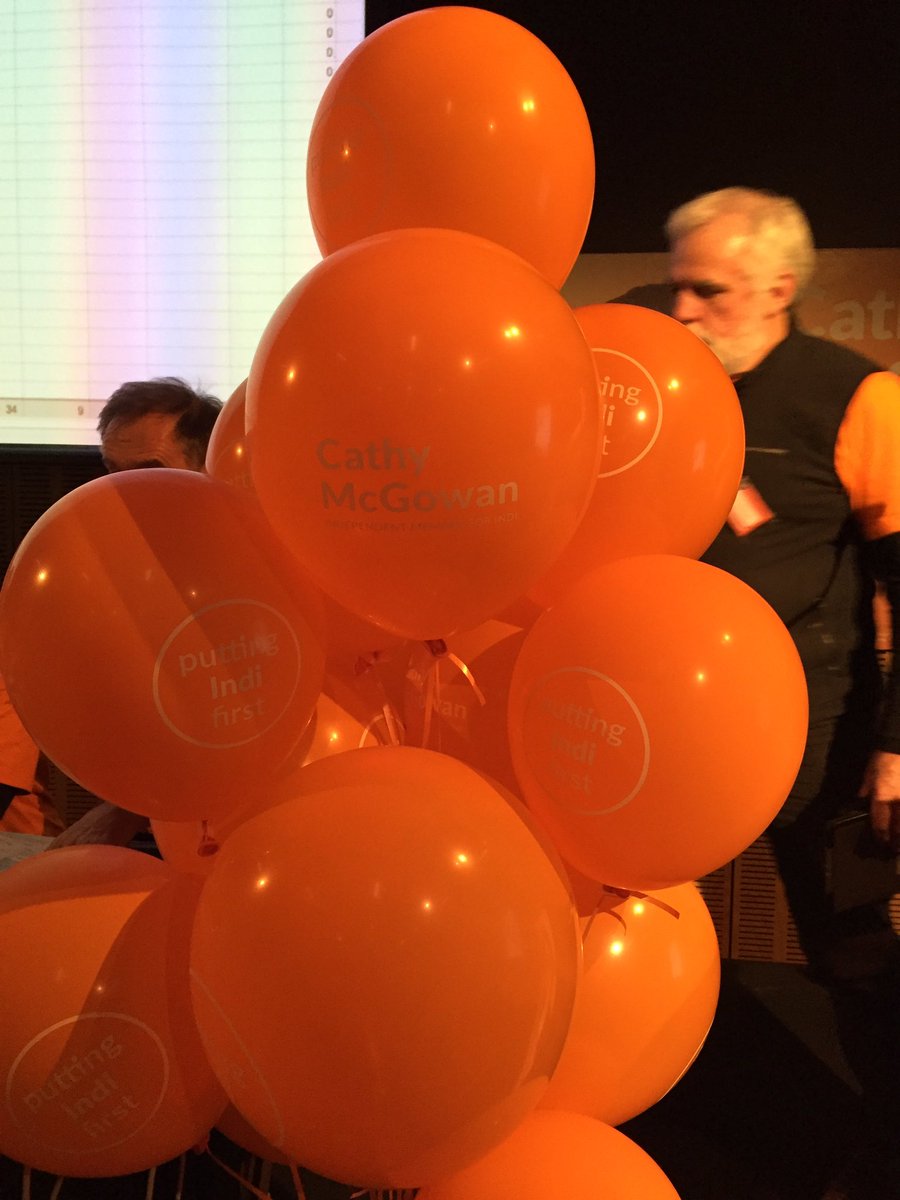 Thank you so much Indi. I am so proud and humbled to be re elected local member. Democracy is alive here #indivotes
