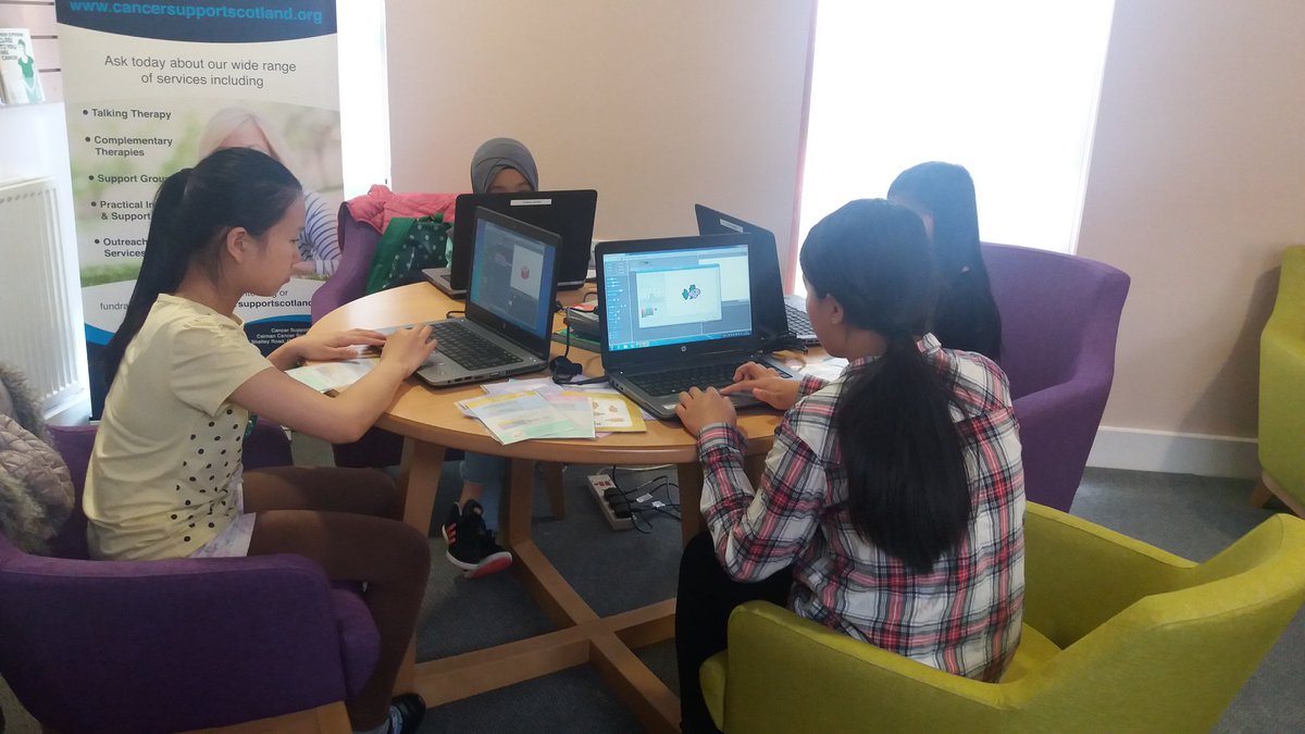 CoderRoyston's tweet photo. School might be out for summer but our monthly dojo at the library is still on. #scratch #coderdojo #coderpics https://t.co/NZRHEtsxI4