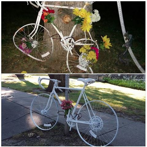 <a href="/DMPolice/">Des Moines Police</a> &amp; <a href="/ghostbikeorg/">GhostBikes</a> - We had Wade Franck's Ghost Bike get hit in #DesMoines last night! #RideForWade!