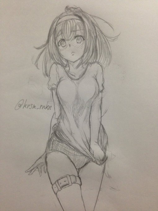 体操着秋月

#艦これ版深夜の真剣お絵描き60分一本勝負
#艦これ版真剣お絵描き60分一本勝負_20160702 