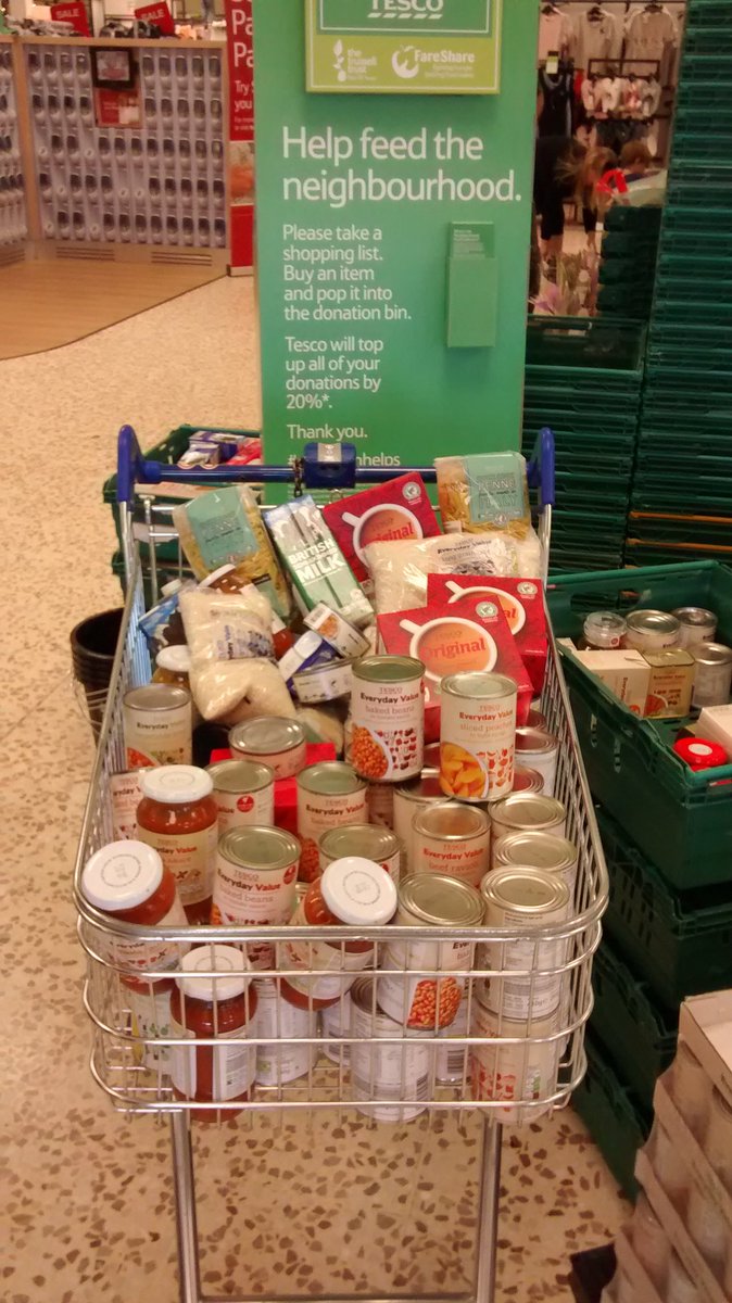 Amazing donation to foodbank today one customer gave all this ..  <a href="/GloucesterFbank/">Gloucester Foodbank</a>