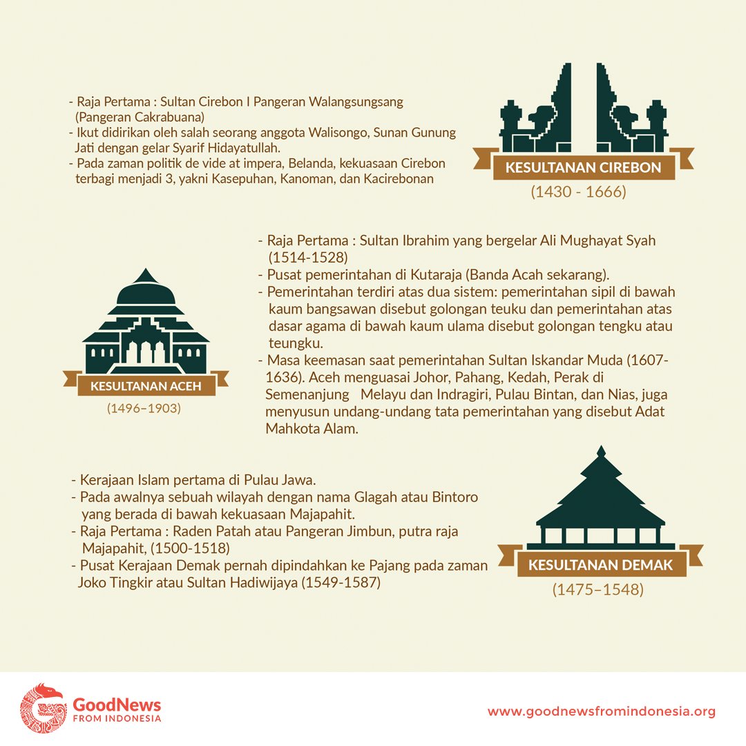 Good News From Indonesia On Twitter Infografis Kerajaan Kerajaan Islam Di Indonesia 2