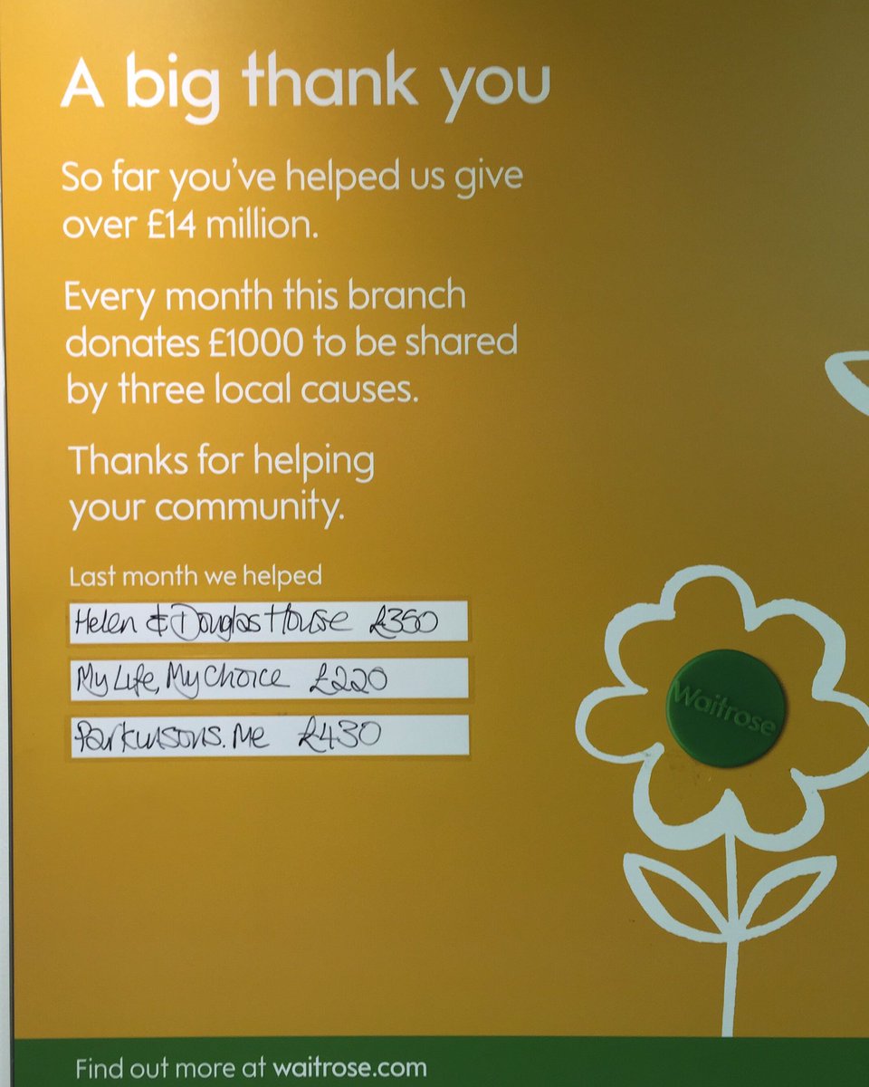 parkinsons_me's tweet photo. A big 'thank you' to @waitrose for their generous donate #CommunityMatters #Parkinsons #Charity #Wantage https://t.co/et1Ev6xSUR
