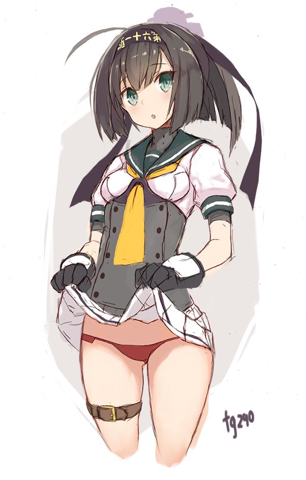 秋月(艦これ) 「秋月 みえていいやつ
#艦これ版深夜の真剣お絵描き60分一本勝負
#艦これ版真剣」|涼のイラスト