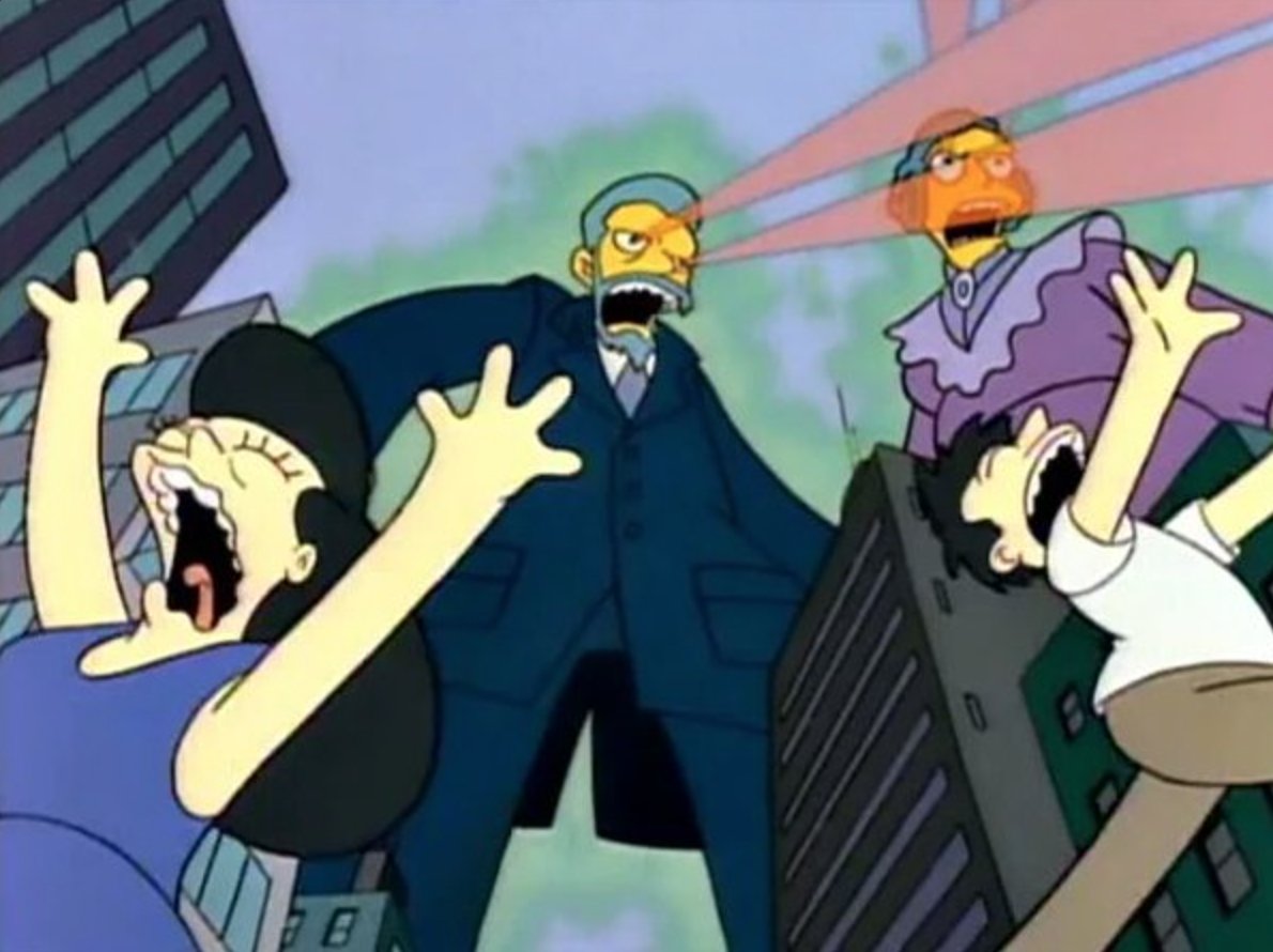 Los Simpsons on Twitter: ""¡SON LOS CURIE! ¡HUYAMOS!"… "